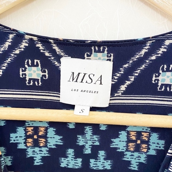 MISA Teget Twist Knot Geometric Print Bodycon Mini Dress - Picture 7 of 9